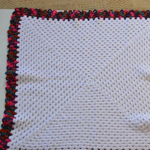 Hand Crocheted  Granny Square Blanket - Picture 2 of 4